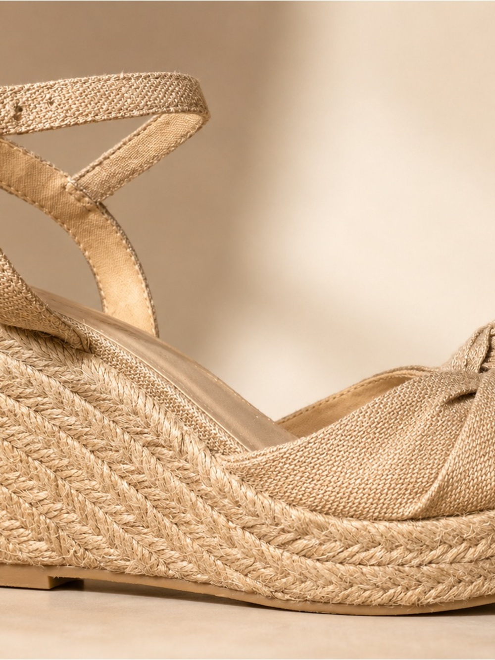 Montego Bay Club Tan Espadrille Wedge Sandals